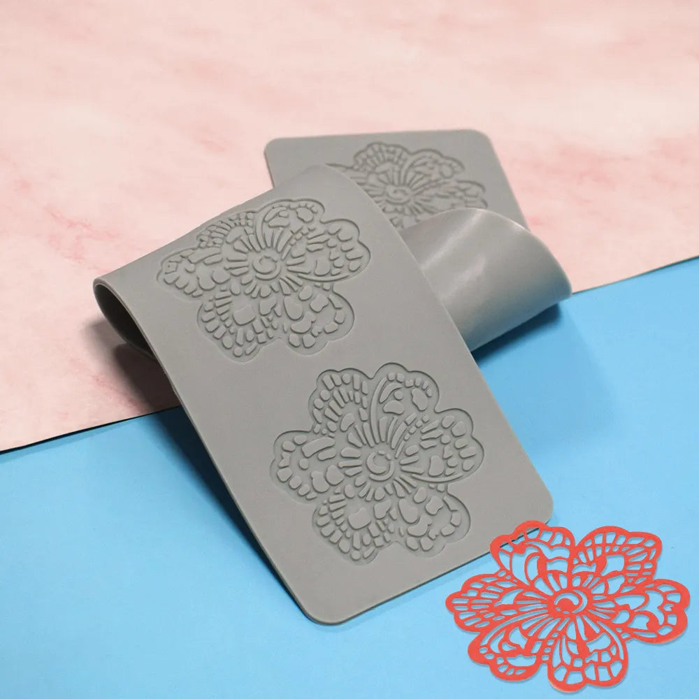 Silicone Leaf Fondant Molds - Chocolate and Pastry Baking Mould for Cake Decorating, Sugar Lace Veil Mat, Gumpaste Decoration Tools