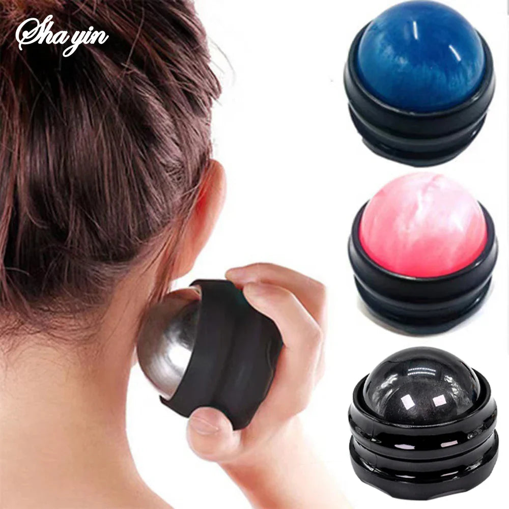 Mini 360° Spin Manual Massage Ball — Self-Therapy Tool for Back, Shoulders & Foot Muscle Relaxation