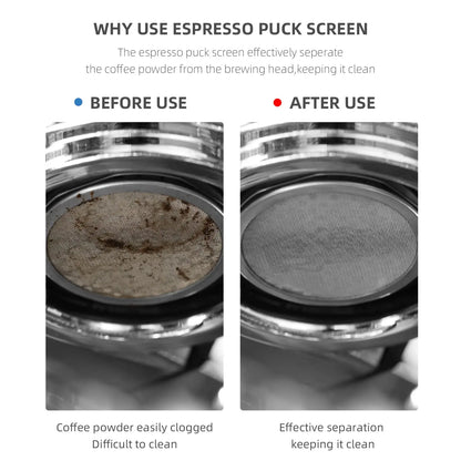 Reusable Coffee Filter Screen – 51/53/58mm Heat Resistant Mesh for Portafilter, Barista Espresso Puck Screen
