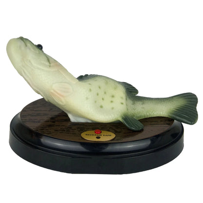 Electronic Singing Big Mouth Bass Fish - Battery-Powered Novelty Robot Fish for Halloween Decorating and Play