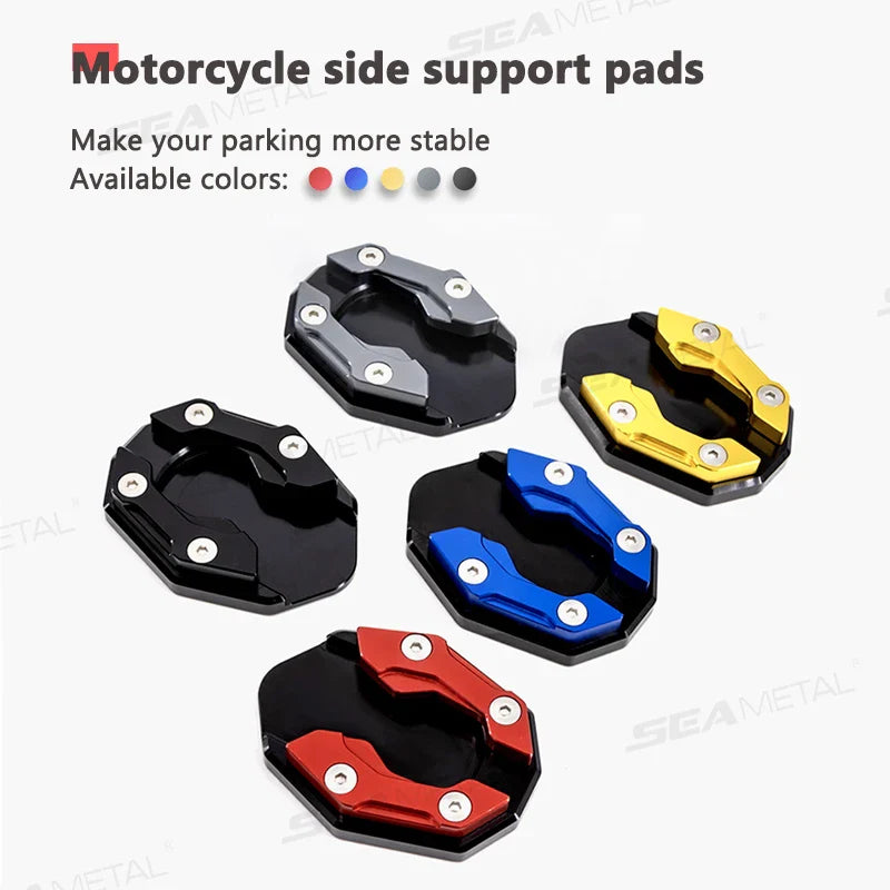 BLALION Aluminum Motorcycle Kickstand Extender – Side Stand Foot Pad Support Plate Accessory