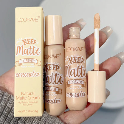 Waterproof Matte Liquid Concealer – Moisturizing Cream for Acne, Dark Circles, Face Contouring & Foundation Makeup