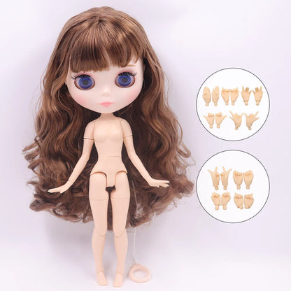 ICY DBS Blythe Doll 1/6 BJD Jointed Body — 30cm White Skin Anime Doll with Shiny & Matte Face, Special Price Gift Toy
