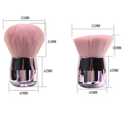 Professional Mushroom Nail Brush - Round Gel Dust Cleaning Brush for Manicure & Makeup