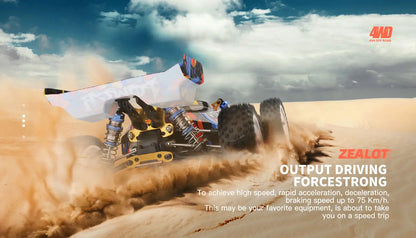 New WLtoys 124007 1/12 Brushless RC Car — 4WD 75KM/H Off-Road Drift with 2.4G One-Hand Remote, Racing Toy for Kids & Boys Gift