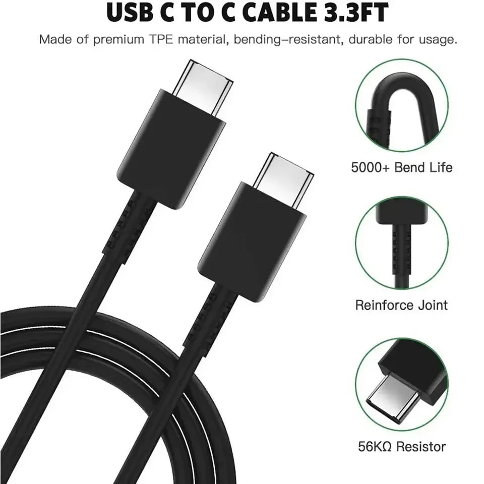 PD 45W USB-C Fast Charger — High-Speed Wall Adapter for Samsung Galaxy S24/S23 Ultra, Note, iPhone 15, Xiaomi 14