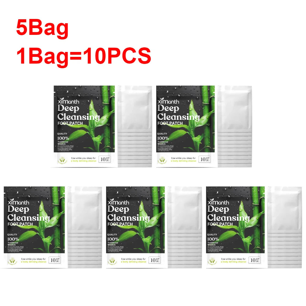 Natural Detox Foot Patches – 10-50PCS/Bag, Herbal Stress Relief, Deep Sleep, and Foot Care Detox Stickers