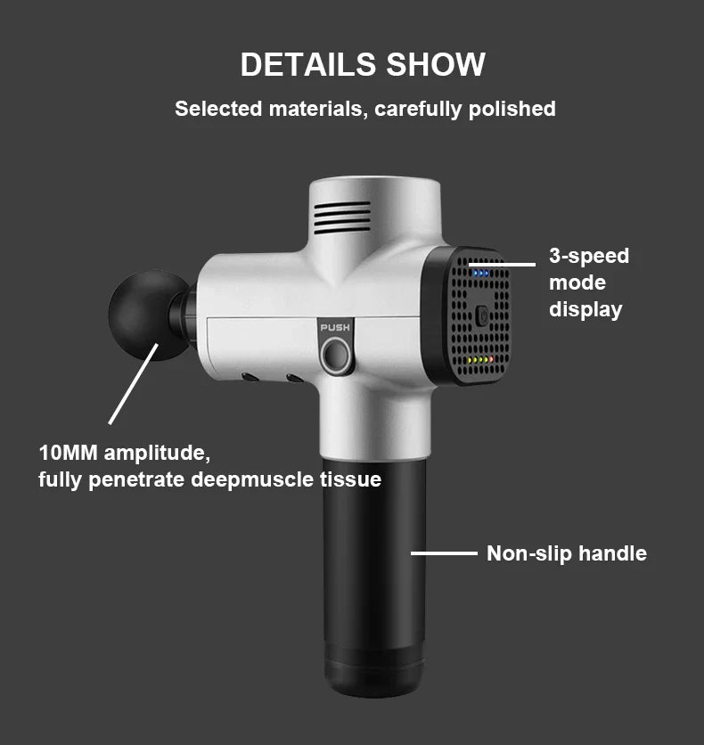 Phoenix A2 Massage Gun – Deep Tissue Muscle Relaxation, Handheld Portable Fascia Vibrator with Display