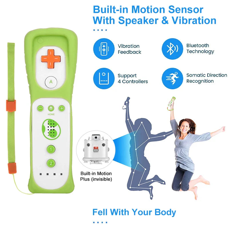 Wii Remote and Nunchuck Controller Set with Motion Plus – Gamepad for Nintendo Wii Console