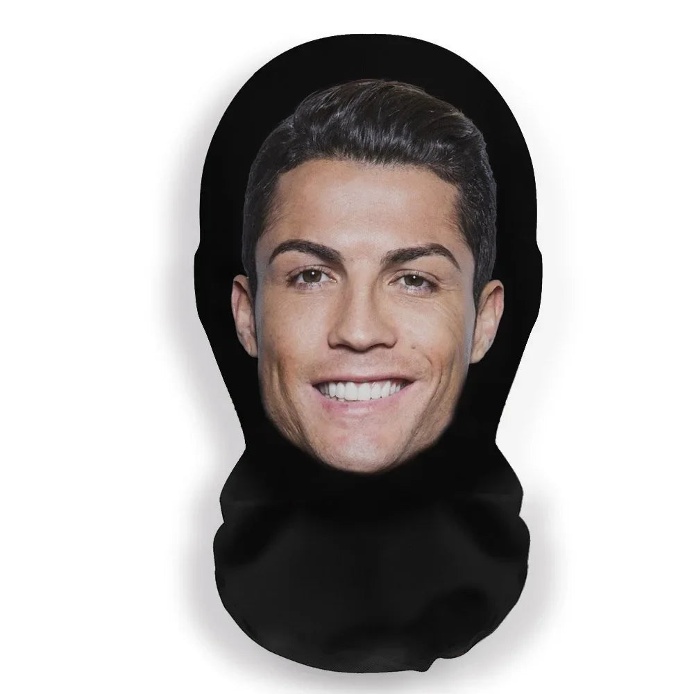 3D Printed Kanye Mask – Elastic Mesh Full Face Cosplay & Party Hood for Men & Women, Hip Hop Streetwear Balaclava