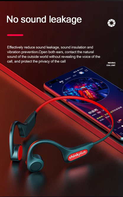 Lenovo X3 Pro Bone Conduction Earphones – Wireless Bluetooth HiFi Ear-Hook Headset with Mic, Waterproof Earbuds