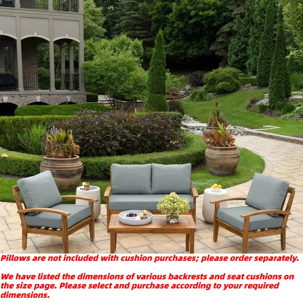 Custom Bench & Chair Cushion Set – Backrest & Seat Pads for Sofa, Patio, Garden & Bay Window Decor