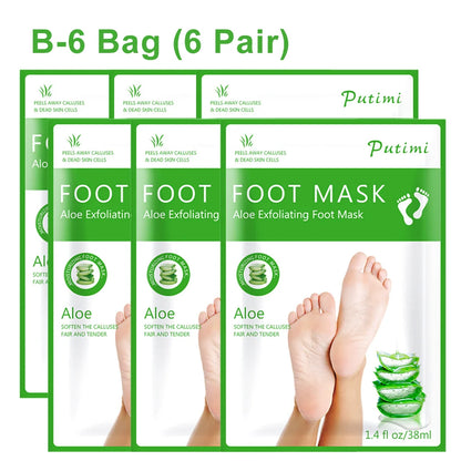Exfoliating Foot Mask & Pedicure Socks – Dead Skin Removal, Whitening Foot Care, Foot Spa Scrub & Skin Refreshment