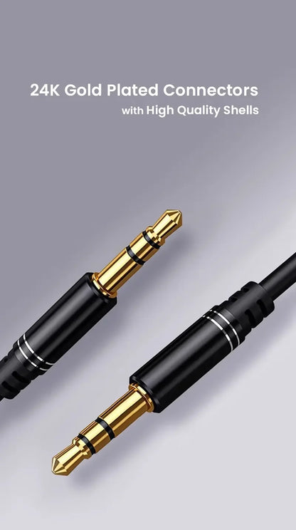 3.5mm Male to Male Aux Audio Cable — Compatible with Car Stereos, Speakers & Headphones