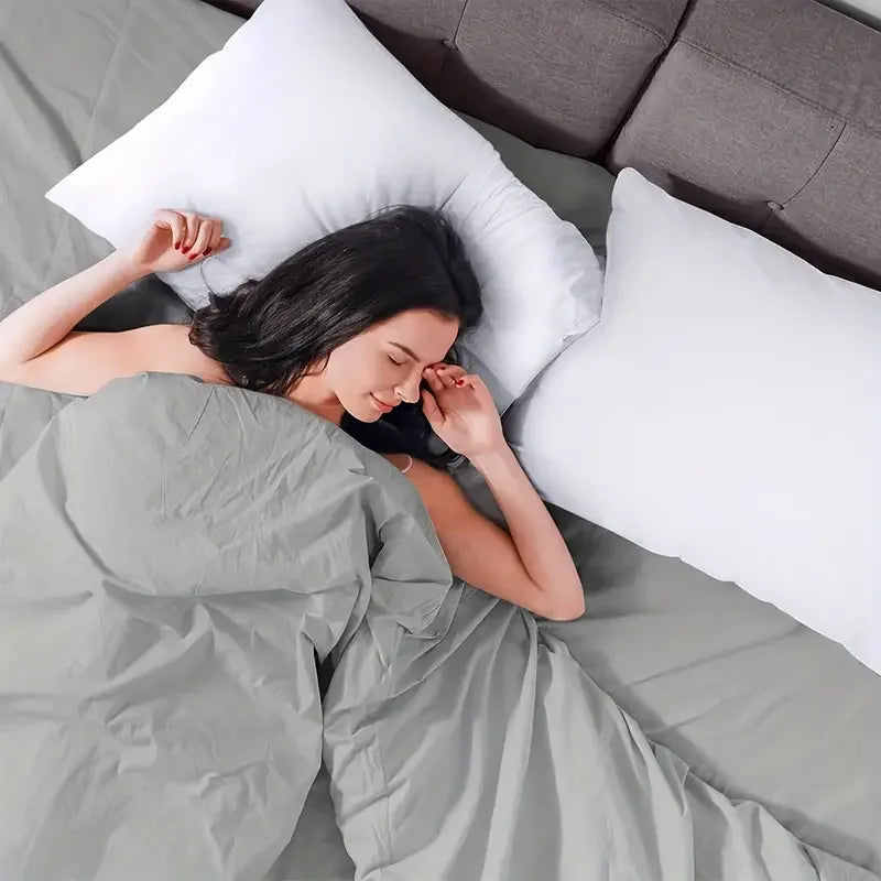2-Piece Zippered Waterproof Pillow Covers – Oil-Resistant Knitted Pillow Protectors for Bed