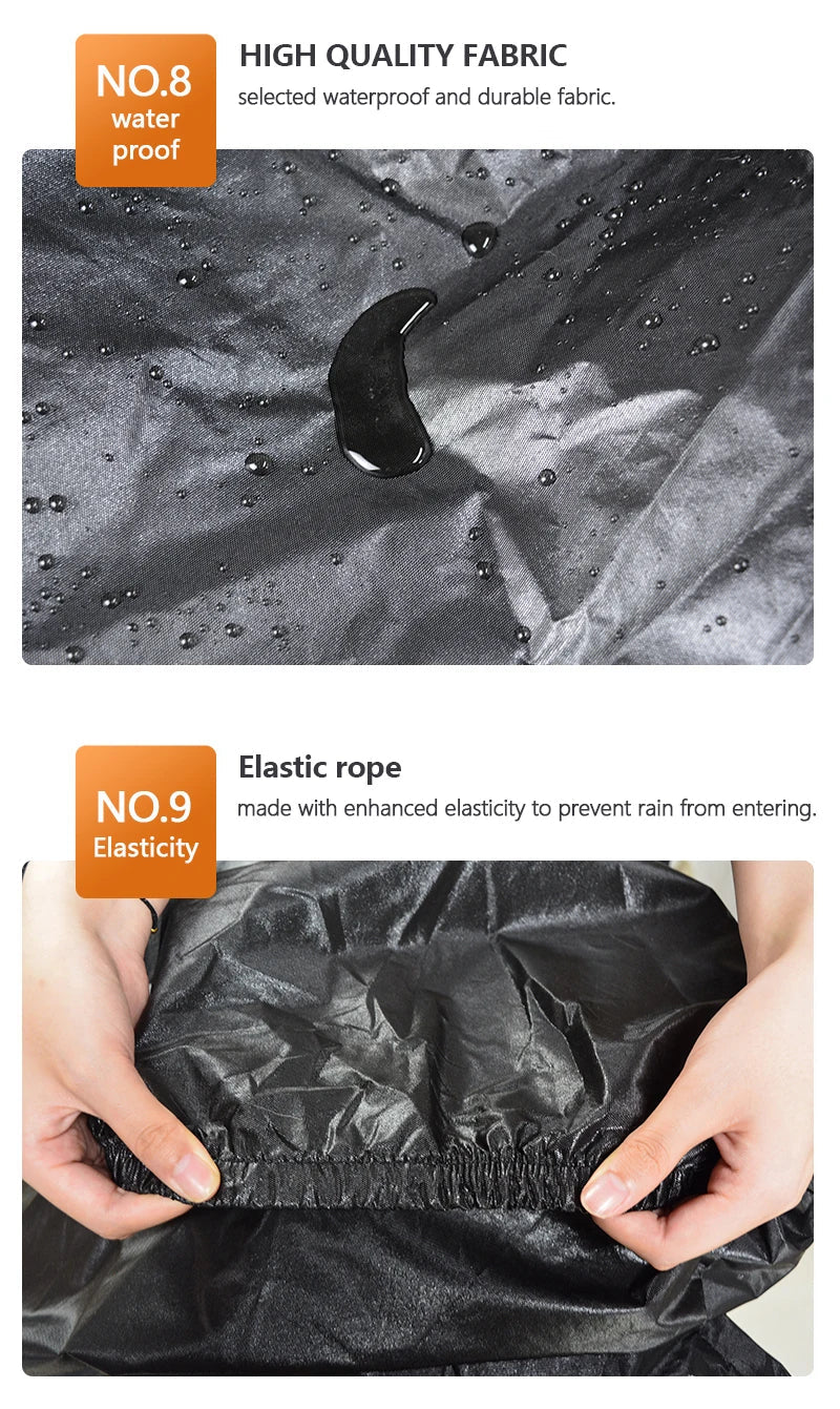 Thick Oxford Motorcycle Waterproof Cover – Universal Outdoor Dustproof, Rainproof, Sunshade & UV Protective Motorbike Cover