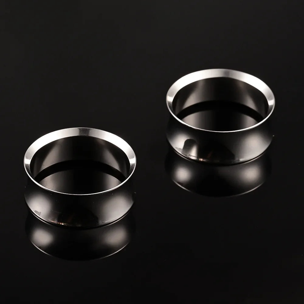 Doearko Stainless Steel Ear Gauges Round Tunnels Plugs Body Jewelry Expander for Women