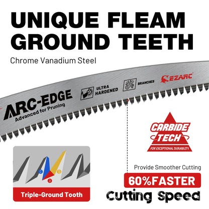 EZARC 9''/12''/15'' Reciprocating Saw Blades 6TPI Arc Tooth – Heavy Duty Pruning Blades for Tree Trimming & Wood Cutting Tool Accessories