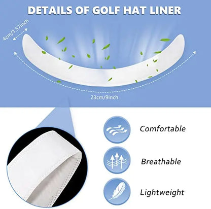 Invisible Sweat Absorber Liner Pads – Summer Baseball Cap Sweatband & Hat Size Reducer Stickers