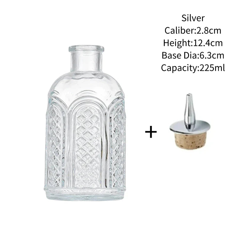 Vintage Glass Cocktail Bitters Bottles — Stainless Steel Cap Seasoning & Bar Accessories for Kitchen & Bartender Use