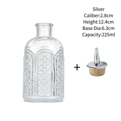 Vintage Glass Cocktail Bitters Bottles — Stainless Steel Cap Seasoning & Bar Accessories for Kitchen & Bartender Use