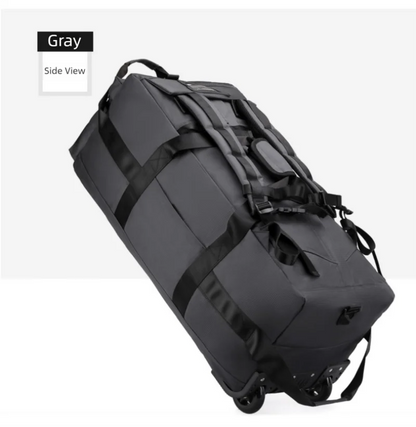 80L Rolling Duffle Bag with Wheels – 31" Heavy-Duty Foldable Travel Duffel, Water-Resistant Luggage with Shoulder Strap