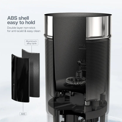 HiBREW Milk Frother M1A – Fully Automatic Cold/Hot Frothing Foamer and Chocolate Mixer, Cool Touch Latte and Cappuccino Warmer