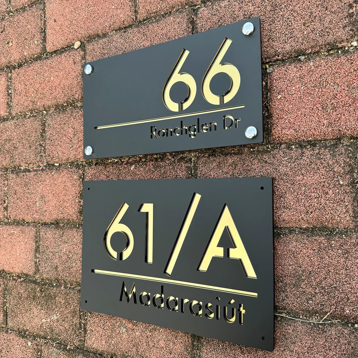 Personalized Large House Numbers Sign – Modern 3D Laser-Cut Acrylic Residential Street Number Plate
