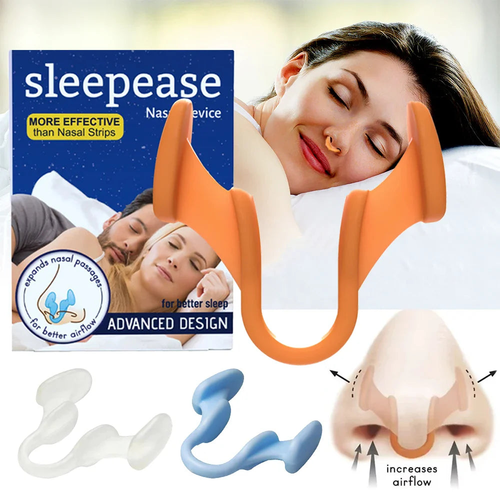 Silicone Nose Clip Anti-Snoring Nasal Dilator – Stop Snore Aid for Better Breathing & Sleep Improvement (1-2 Pcs)