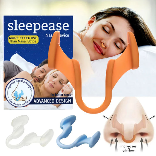 Silicone Nose Clip Anti-Snoring Nasal Dilator – Stop Snore Aid for Better Breathing & Sleep Improvement (1-2 Pcs)