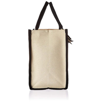 Stay Stylish on the Go: Fashion Canvas Tote Bag with Letters and Flower Design - Portable Beach Shoulder Shopping Casual Bag, Large Capacity Handbag