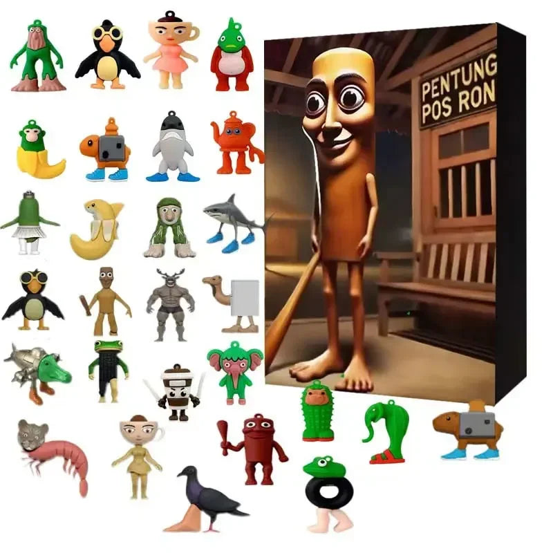 Italian Brainrot Christmas Advent Calendar – Exclusive 24-Piece TungTung Sahur Figure Countdown Gift