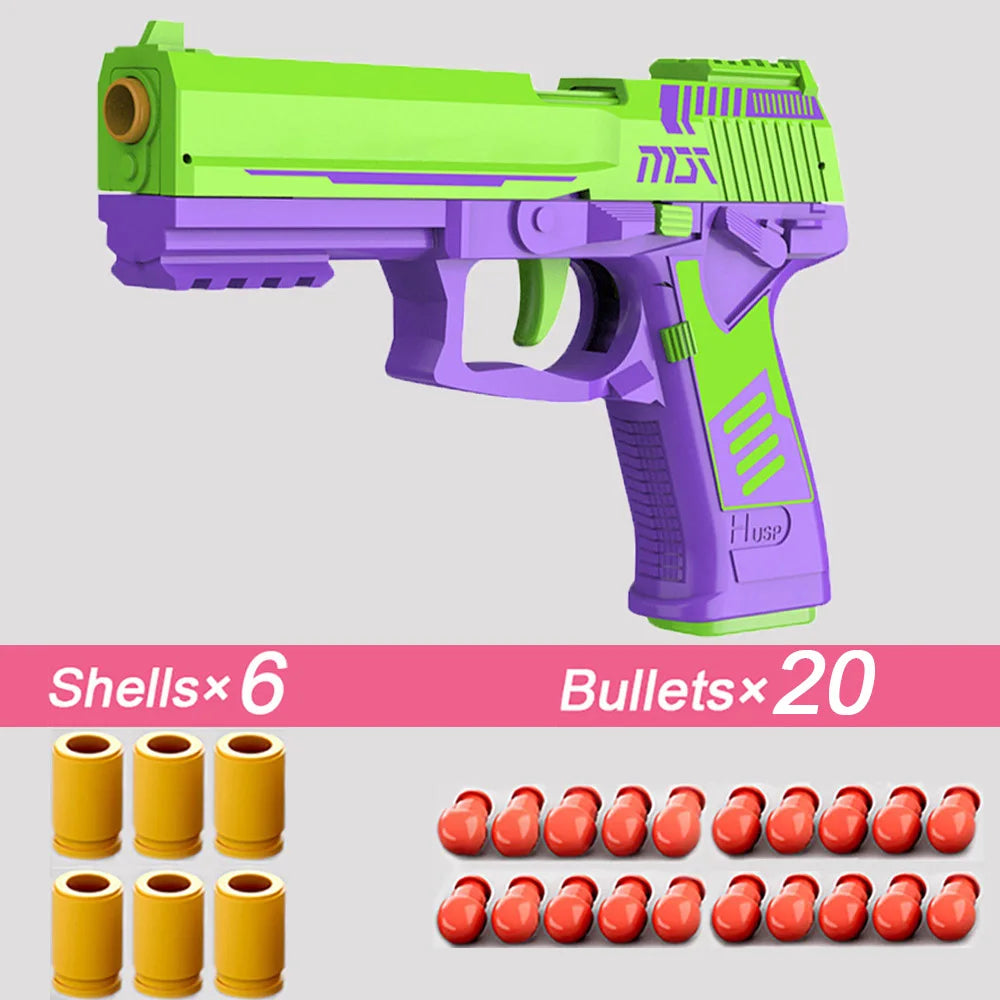 Toy Gun Bullets & Shells for Boys – Colt 1911 & USP Shell Ejecting Accessories for Shooting Games