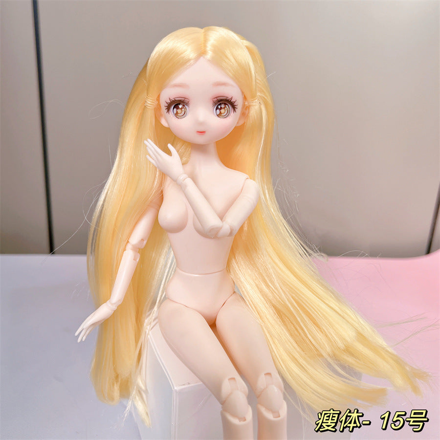 30cm Anime-Style 1/6 BJD Doll — 26-Joint Movable Skin Doll for DIY Dress-Up, Girls Toys & Gifts