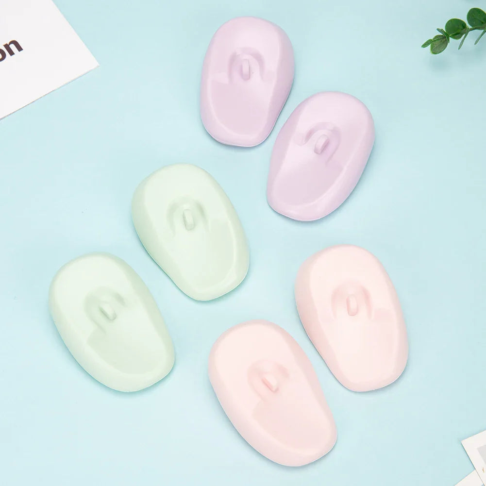 Silicone Ear Covers - Waterproof Hairdressing Ear Caps, Earmuffs for Shower, Salon, Bathing & Spa Use
