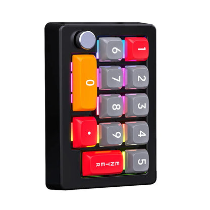 13-Key Programmable Mechanical Mini Keyboard – Hot-Swappable Switches with 7-Color RGB Lighting for Gaming