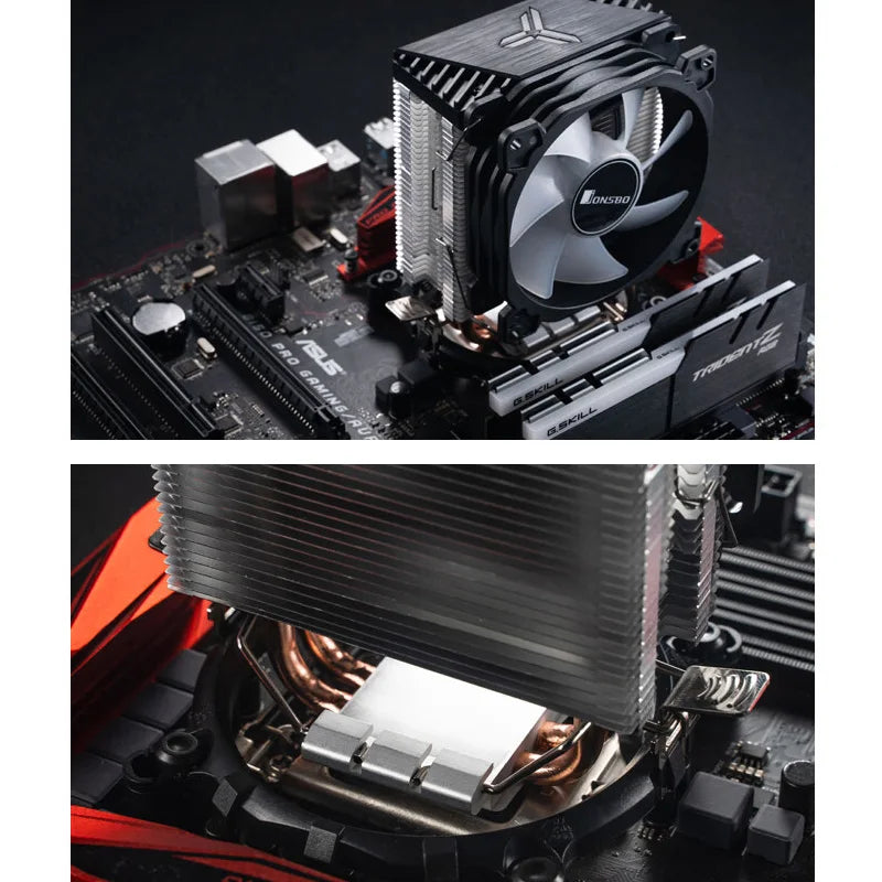 Jonsbo CR1200 CPU Cooler – 2 Heat Pipe Tower with RGB Light & 9cm Fan for Intel & AMD