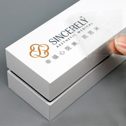 50pcs Custom UV Print Transfer Stickers — Self-Adhesive Crystal Logo Labels for Bottles, Bags & Boxes