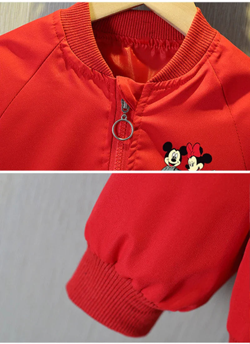 Spring Baby Boys & Girls Coats – Mickey Mouse Cartoon Hoodie Jacket, Kids Sweatshirt Windbreaker Outerwear for 1-6 Years