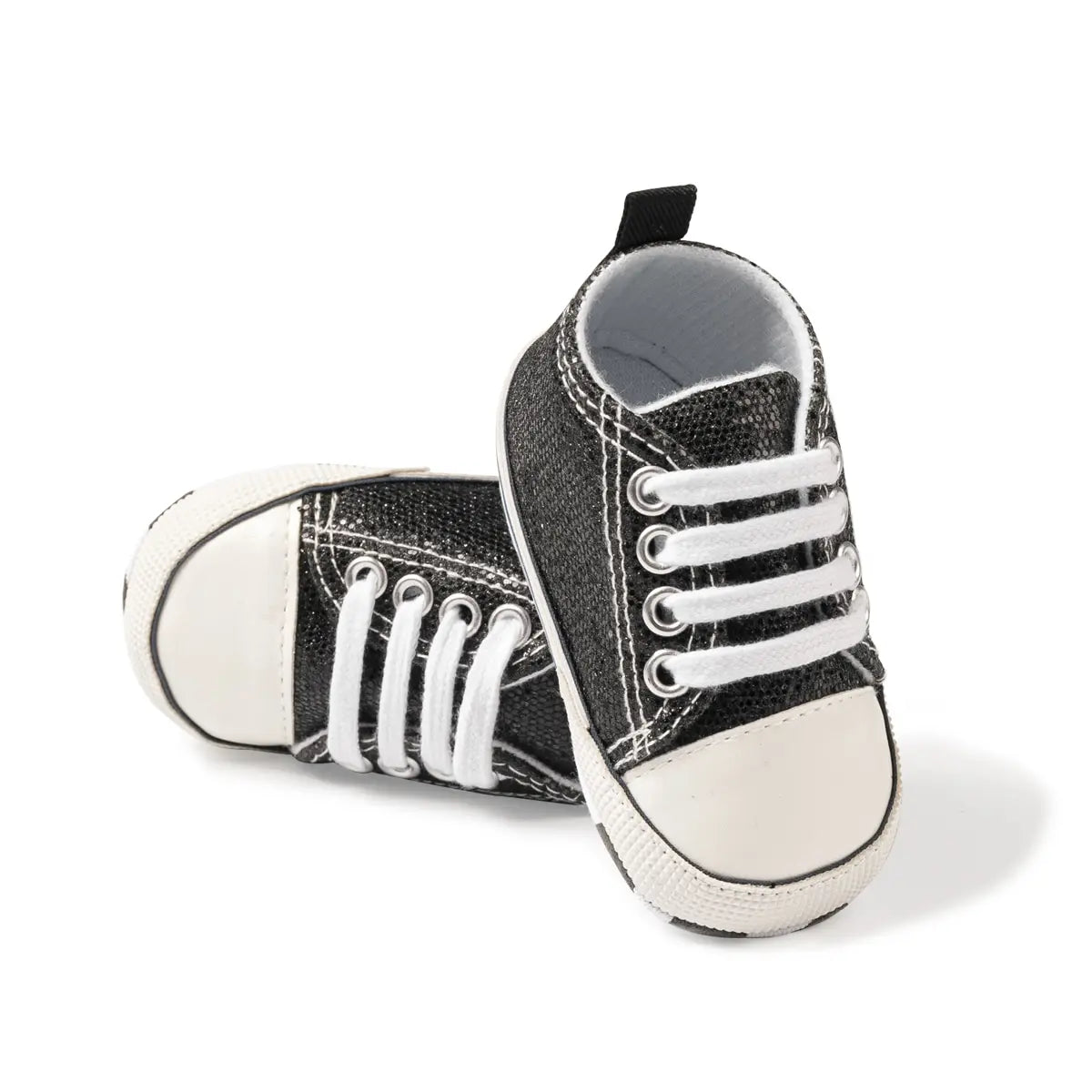 Meckior Baby Flash Canvas Sneakers – Infant First Walkers Soft Sole Anti-Slip Shoes for Boys & Girls