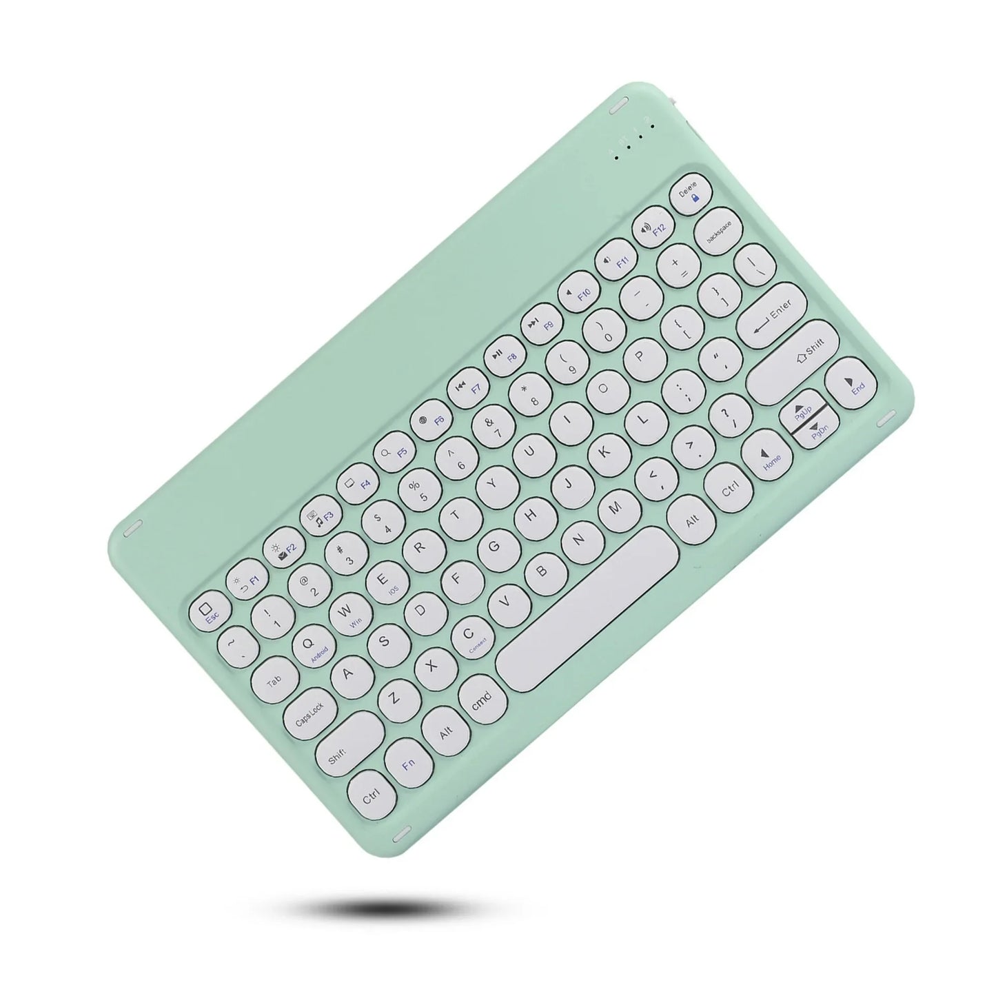 Spanish/English 10-Inch Bluetooth Keyboard – Wireless Rechargeable Universal Keyboard for iPad Air, Pro, Phone, Tablet, Laptop