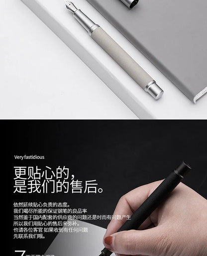LT Hongdian Titanium Black Forest Calligraphy Pen — Student & Business Ink Pen with Gift Box