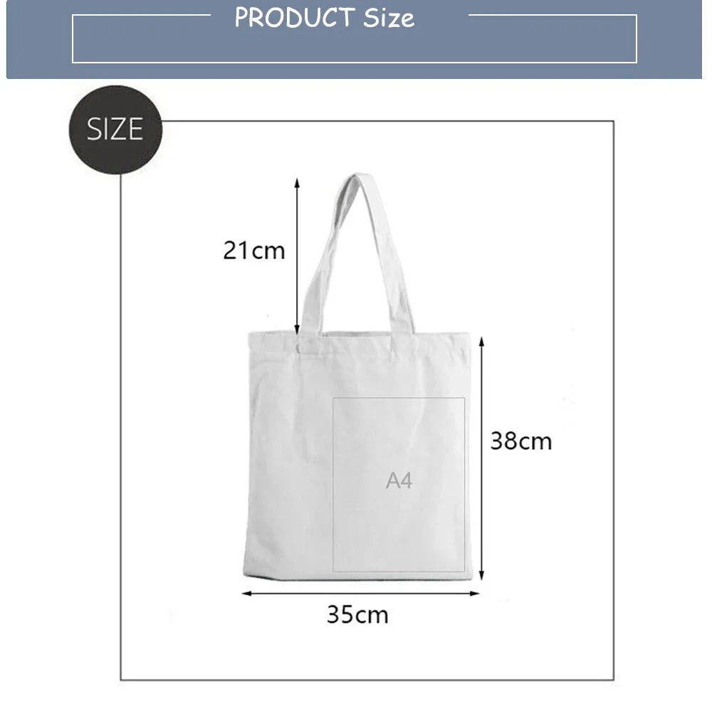 Halloween Funny Cartoon Horror Movie Tote Bag - Large Capacity Canvas Shoulder Bag, Perfect for Halloween Shopping & Festivals