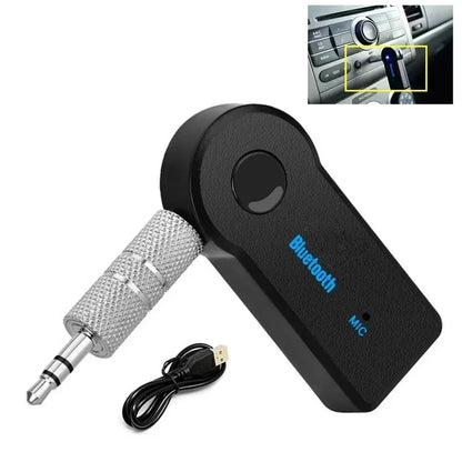 Bluetooth 5.0 Audio Receiver – Mini Stereo AUX USB Wireless Adapter for PC, Car & Headphones Hands-Free