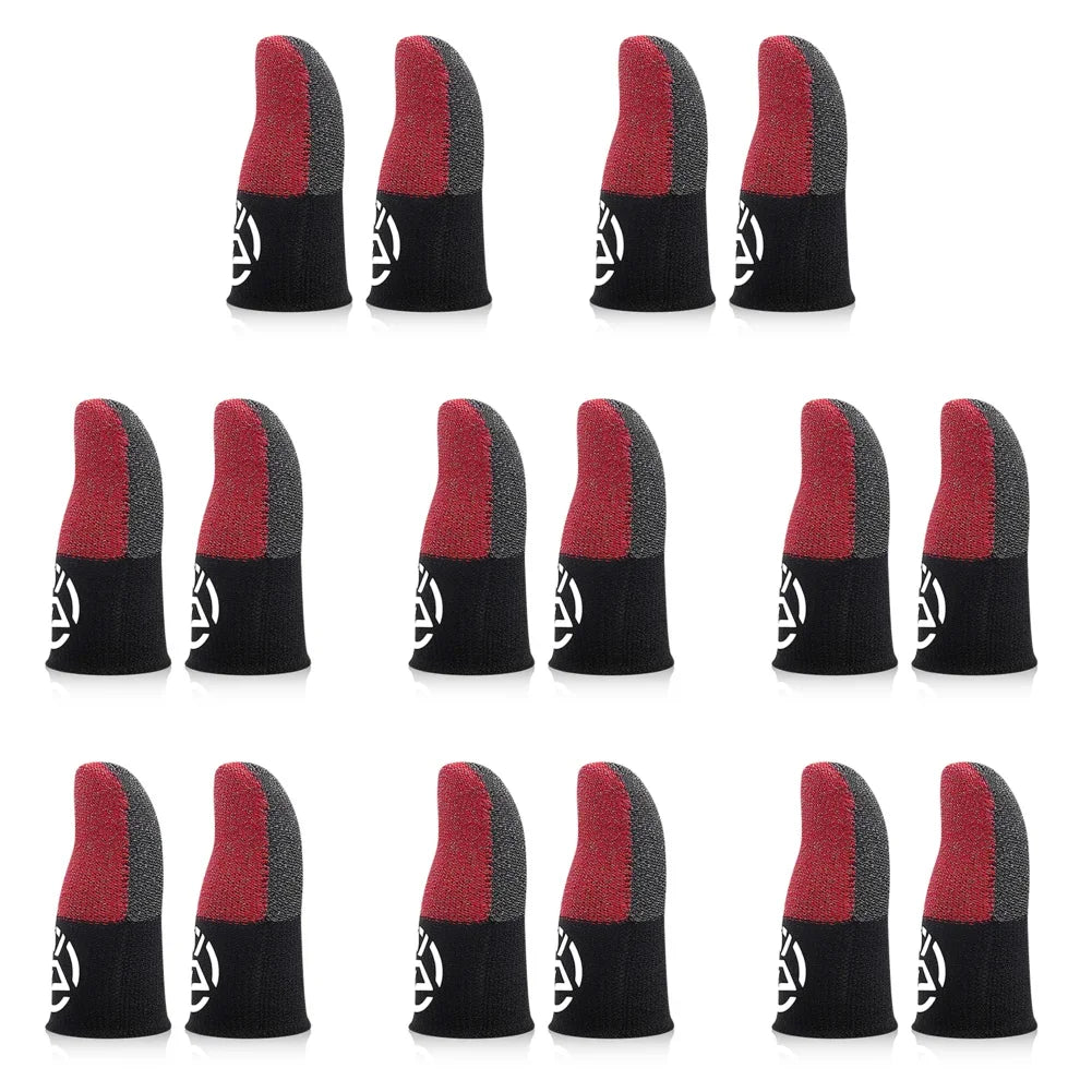 1-20 Pairs Mobile Gaming Finger Sleeves – Breathable, Sweatproof, Anti-Slip Thumb Gloves for Touchscreen Controllers, PUBG Game Finger Covers