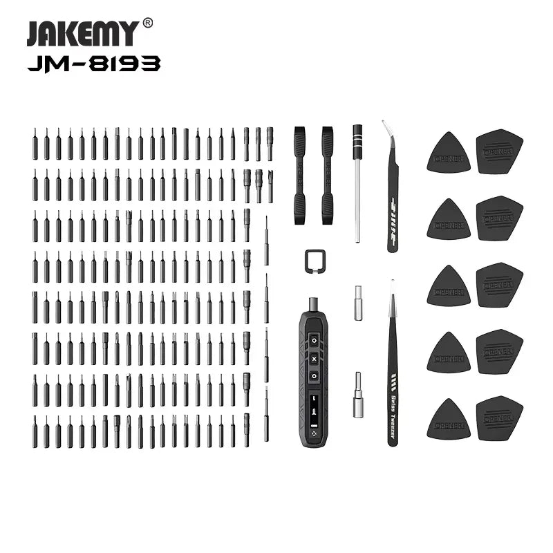 180-in-1 Precision Electric Screwdriver Set — Magnetic Phillips, Torx & Hex Bits with LED Repair Tool Kit Gift for Men