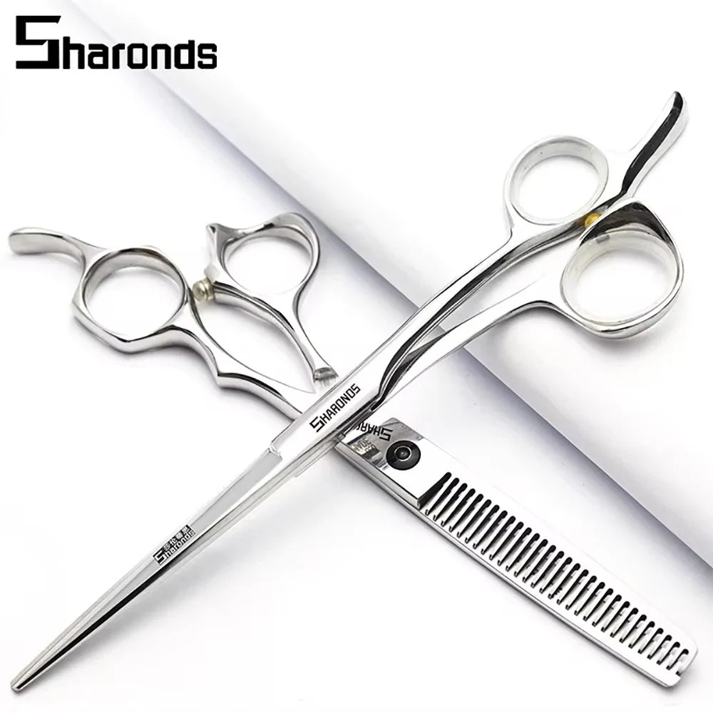 SHARONDS Professional Hairdressing Scissors – 440C Japanese Steel Barber Shears for Salon & Home Use