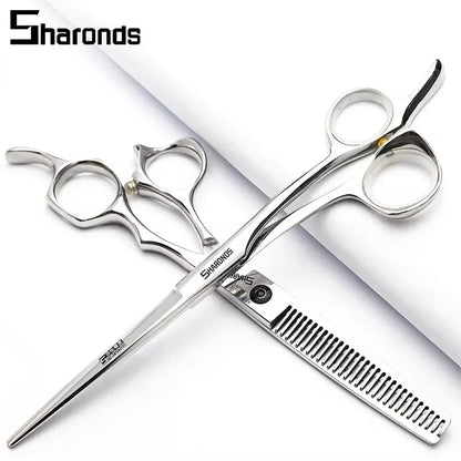 SHARONDS Professional Hairdressing Scissors – 440C Japanese Steel Barber Shears for Salon & Home Use