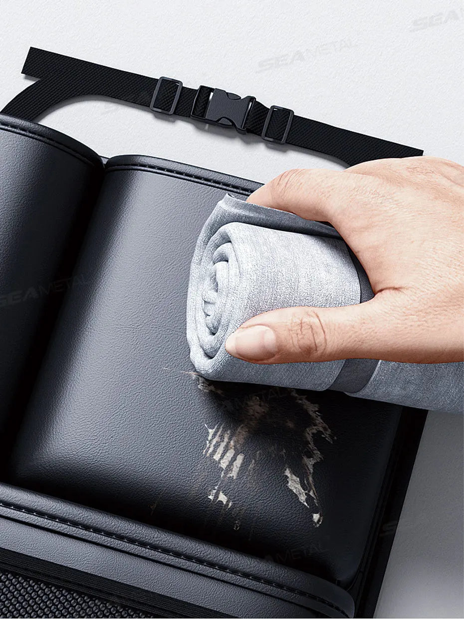 BLALION Car Trunk Leatherette Storage Bag – Detachable High-Capacity Seat Back Pocket Organizer for Jeeps, SUVs & Vans