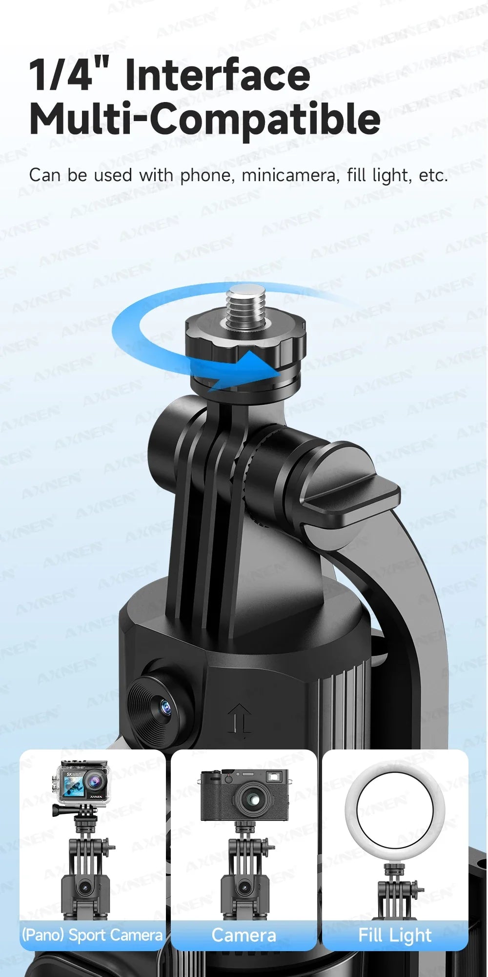 C17 AI Smart Gimbal Tripod – Foldable 360° Selfie Stick with Auto Face Tracking Quadruped Mobile Phone Holder